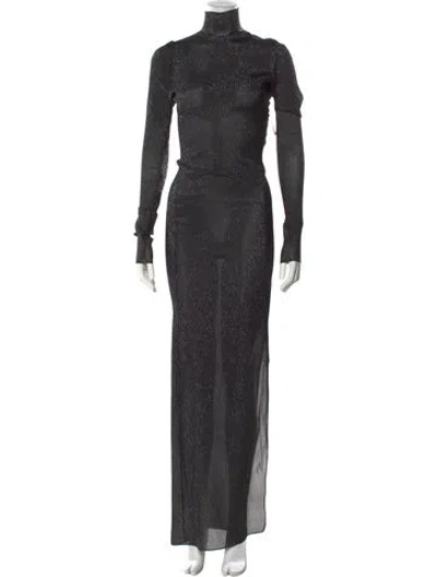 Pre-owned Petar Petrov Silk Long Dress W/ Tags In Gray