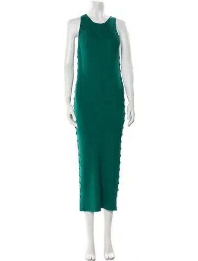 Pre-owned Petar Petrov Silk Long Dress W/ Tags In Green