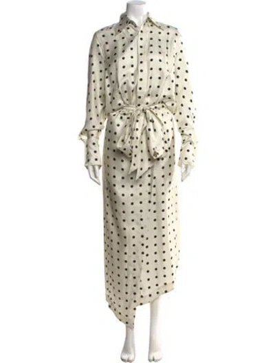 Pre-owned Petar Petrov Silk Long Dress W/ Tags In Neutral