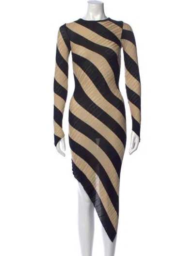 Pre-owned Petar Petrov Silk Midi Length Dress In Neutrals