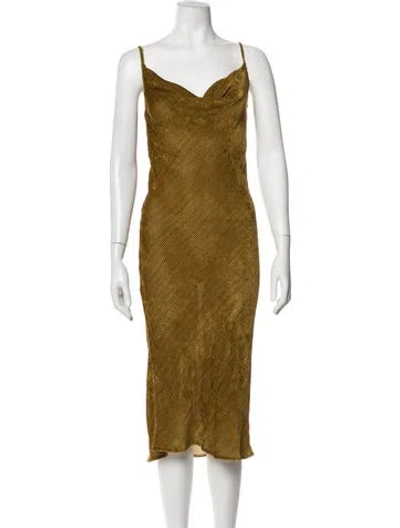 Pre-owned Petar Petrov Silk Midi Length Dress In Yellow