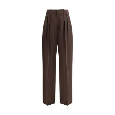 Petar Petrov Silk Pants In Brown