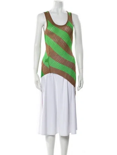 Pre-owned Petar Petrov Silk Striped Top W/ Tags In Multi