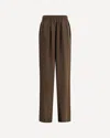 Petar Petrov Silk Wide Leg Pants In Brown