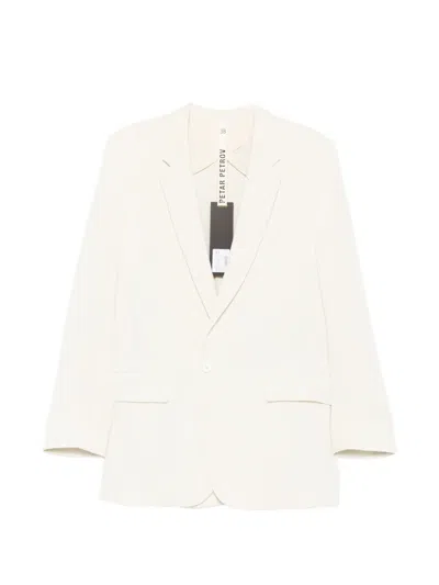 Petar Petrov Single-breasted Notched-lapel Blazer In Yellow