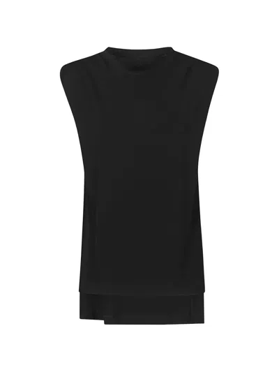 Petar Petrov Sleeveless Tshirt Boxy Lightweight Top In Black