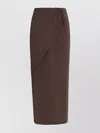 Petar Petrov Sophisticated Silk Midi Skirt With Asymmetric Hem