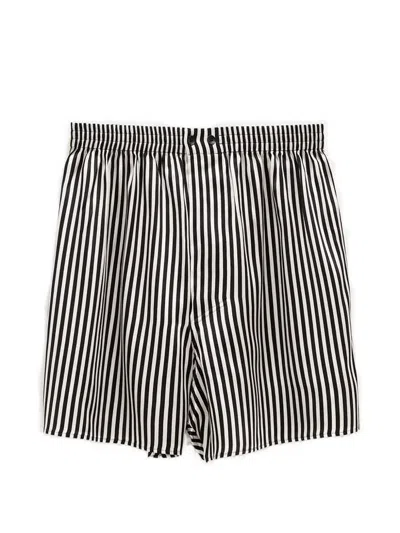 Petar Petrov Stripe Shorts In Black