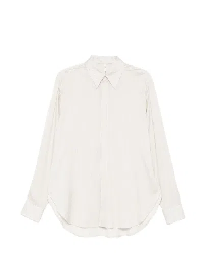 Petar Petrov Striped Curved-hem Shirt In White