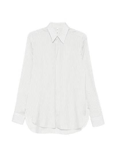 Petar Petrov Striped Curved-hem Shirt In White