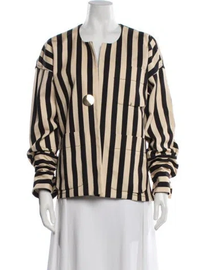 Pre-owned Petar Petrov Striped Jacket In Neutrals