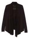 Petar Petrov Asymmetric Drape Cardigan In Black