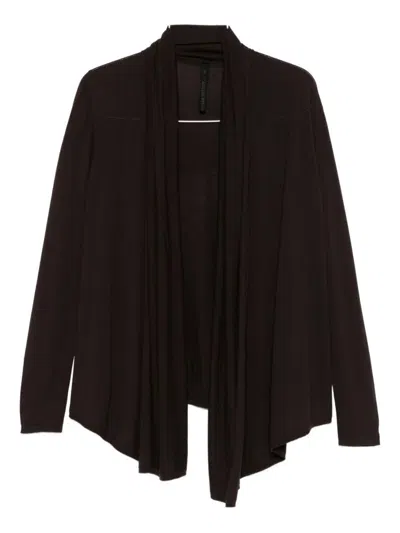 Petar Petrov Asymmetric Drape Cardigan In Brown