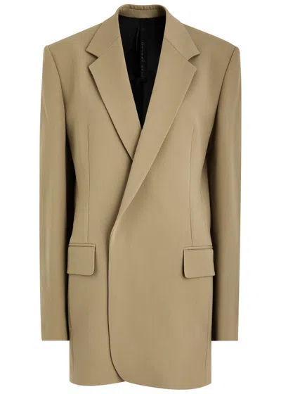 Petar Petrov The Professional Stretch-wool Blazer In Khaki
