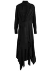 Petar Petrov The Stronger Crinkled-effect Silk Maxi Dress In Black