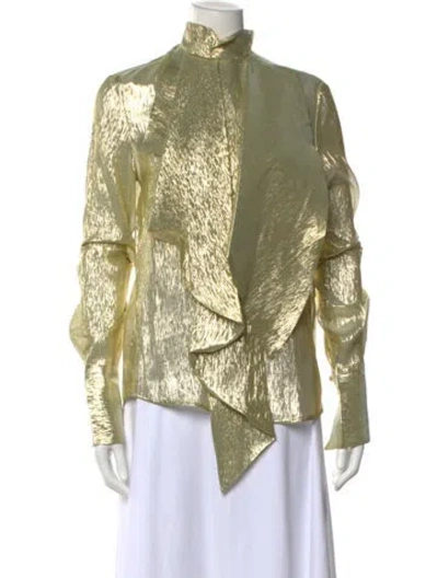 Pre-owned Petar Petrov Tie Neck Long Sleeve Blouse W/ Tags