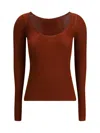 Petar Petrov Ribbed Fitted Top In Brown