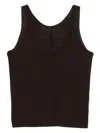 Petar Petrov Scoop-neck Merino-wool Tank Top In Brown