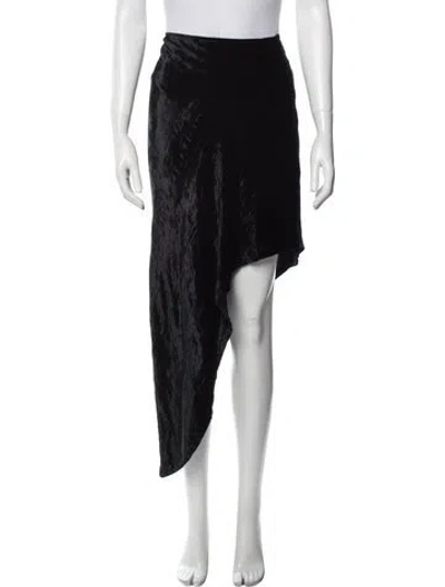 Pre-owned Petar Petrov Velvet Midi Length Skirt W/ Tags In Black