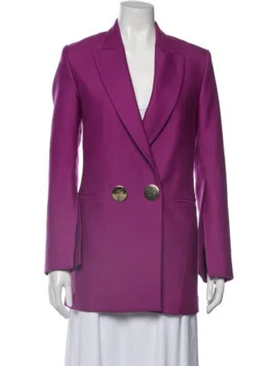 Pre-owned Petar Petrov Virgin Wool Blazer In Purple