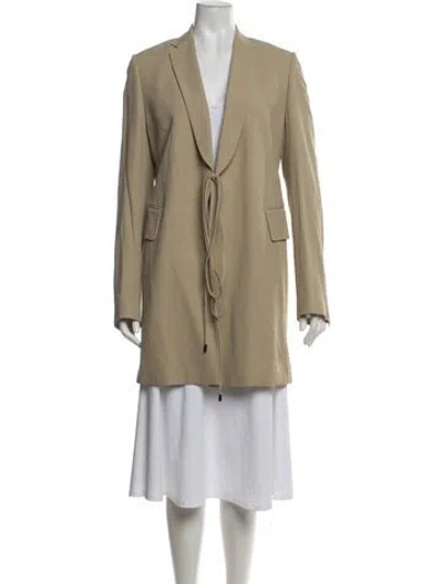 Pre-owned Petar Petrov Virgin Wool Coat In Neutrals