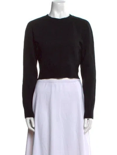 Pre-owned Petar Petrov Virgin Wool Crew Neck Sweater In Black