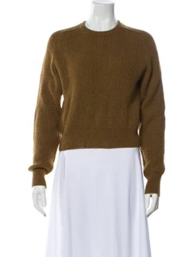 Pre-owned Petar Petrov Virgin Wool Crew Neck Sweater In Brown