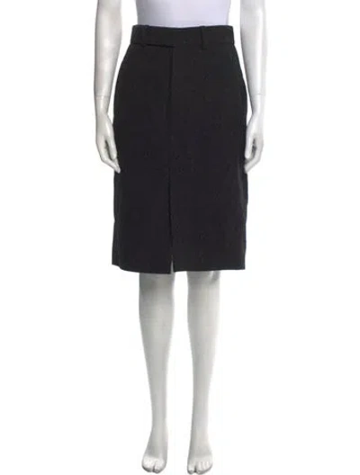 Pre-owned Petar Petrov Virgin Wool Knee-length Skirt In Black