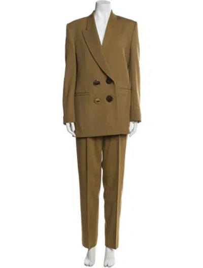 Pre-owned Petar Petrov Virgin Wool Pantsuit In Neutral