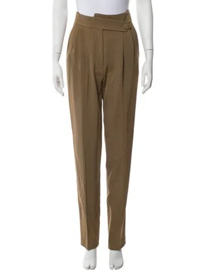 Pre-owned Petar Petrov Virgin Wool Straight Leg Pants W/ Tags In Brown