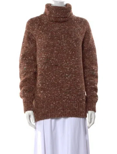 Pre-owned Petar Petrov Virgin Wool Turtleneck Sweater W/ Tags In Brown