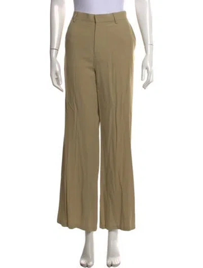Pre-owned Petar Petrov Virgin Wool Wide Leg Pants In Neutrals