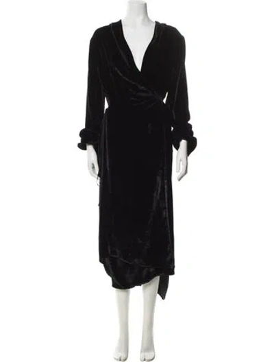 Pre-owned Petar Petrov V-neck Long Dress W/ Tags In Black