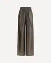 Petar Petrov Wide Leg Leather Pants In Brown