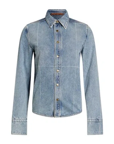 Petar Petrov Woman Denim Shirt Blue Size S Cotton