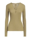 Petar Petrov Woman Sweater Sage Green Size 6 Cashmere, Silk In Sage Green