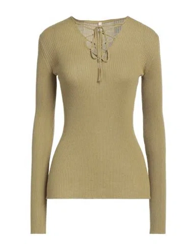 Petar Petrov Woman Sweater Sage Green Size 6 Cashmere, Silk