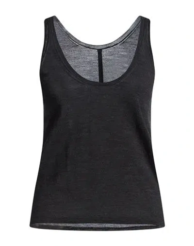 Petar Petrov Woman Top Charcoal Size M Merino Wool In Black