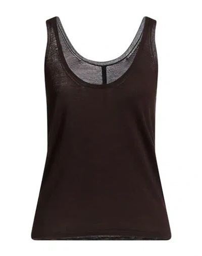 Petar Petrov Woman Top Dark Brown Size S Merino Wool