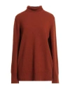 Petar Petrov Woman Turtleneck Brown Size 8 Cashmere, Silk In Brown