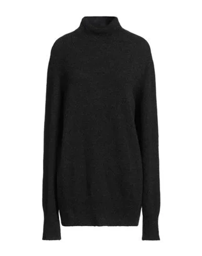 Petar Petrov Woman Turtleneck Charcoal Size 6 Cashmere, Silk In Grey