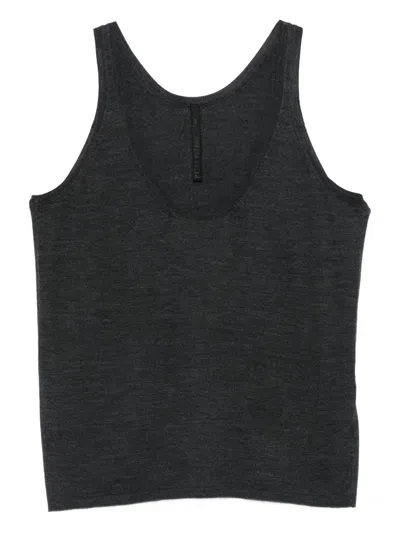 Petar Petrov Wool Scoop-neck Top In Blue