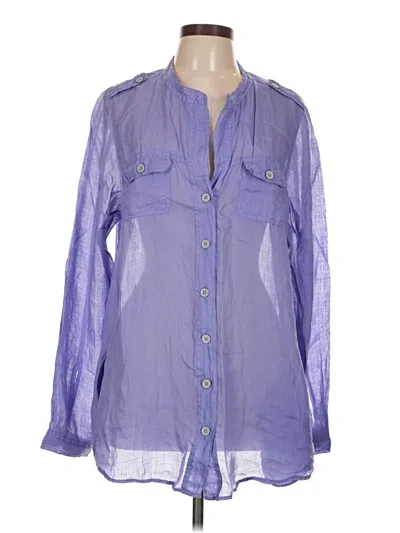 Pre-owned Pete & Greta Johnny Was Long Sleeve Blouse In Purple