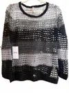 Pete Women's Fishnet Sweater In Black In Multi