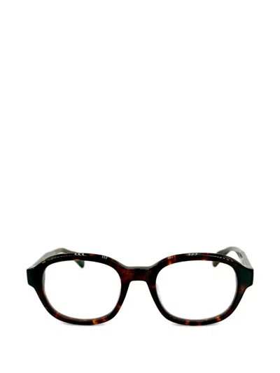 Peter And May 圆形镜框眼镜 In Brown