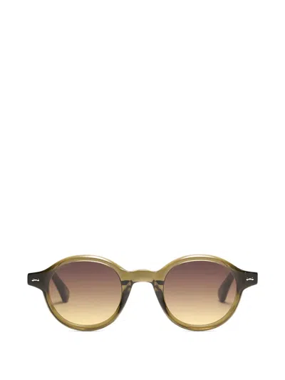 Peter And May S117 Mimosa Sun Round-frame Sunglasses In Green