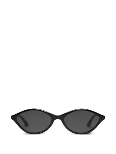 Peter And May Tropiques Oval-frame Sunglasses In Black