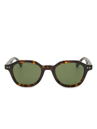 Peter & May Walk Geometric-frame Sunglasses In Brown