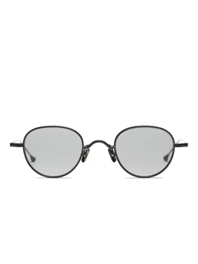Peter & May Walk Guru Titanium Oval-frame Sunglasses In Black
