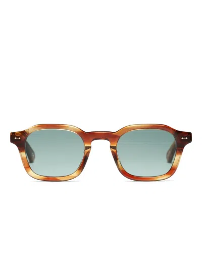 Peter & May Walk Hero Geometric-frame Sunglasses In Brown